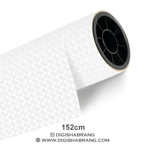 روکش بدنه کربن سفید سه بعدی یوروفیکس عرض 152 سانت