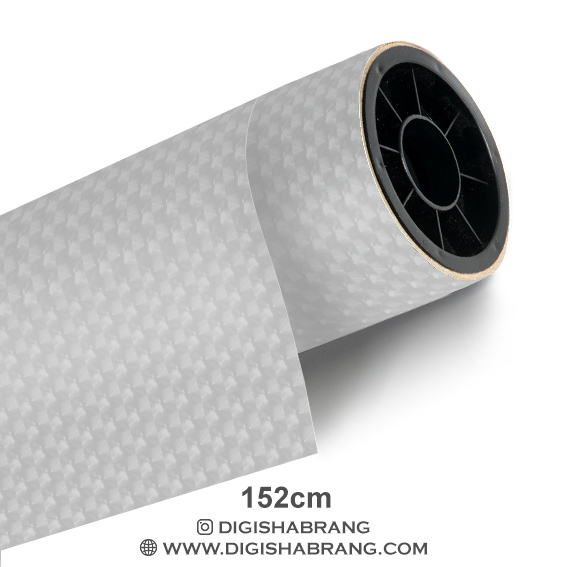 روکش بدنه کربن نقره ای سه بعدی یوروفیکس عرض 152 سانت
